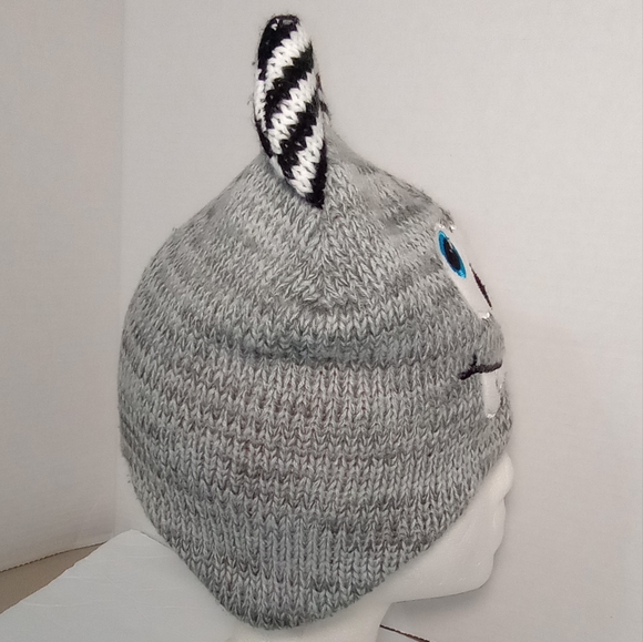 Winter Monster Knit Gray/Multicolor Unisex Toddler Beanie - Picture 4 of 8